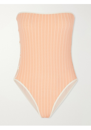 Eres - Golden Cut-out Jacquard Swimsuit - Orange - FR 36,FR 38,FR 40,FR 42,FR 44