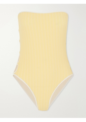 Eres - Golden Cut-out Jacquard Swimsuit - Yellow - FR 36,FR 38,FR 40,FR 42,FR 44