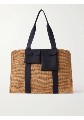 Eres - Faux Raffia Tote Bag - Black - One size