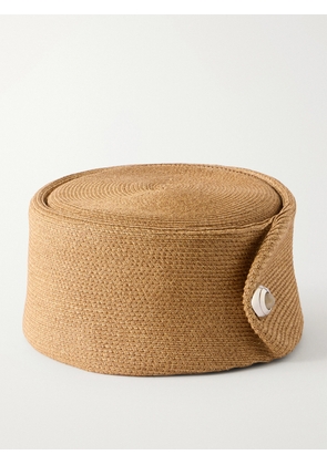Gigi Burris - Tenley Embellished Braided Straw Turban - Brown - One size