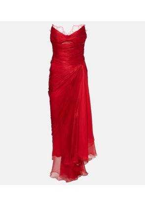 Maria Lucia Hohan Jolie ruched silk bustier gown