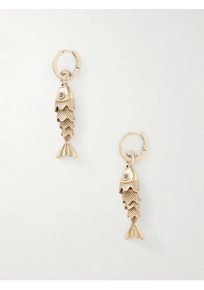 Roxanne Assoulin - The Fish Gold-tone And Cubic Zirconia Earrings - One size