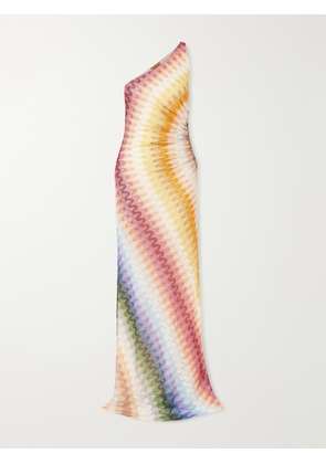 Missoni - Striped Ruched Crochet-knit Maxi Dress - Multi - IT36,IT38,IT40,IT42,IT44,IT46,IT48