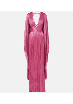 Maria Lucia Hohan Crystal caped silk gown