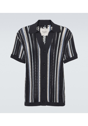Frescobol Carioca Pinto crochet striped cotton shirt