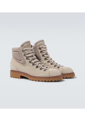 Eleventy Suede lace-up boots