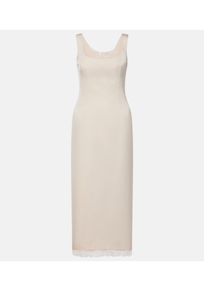 Magda Butrym Lace-trimmed cotton and silk midi dress