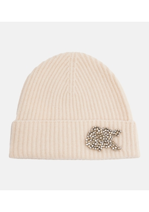 Erdem Embellished cashmere beanie
