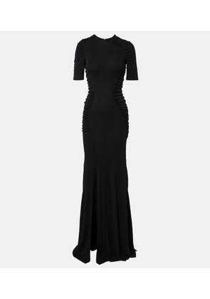Victoria Beckham Ruched crepe jersey maxi dress