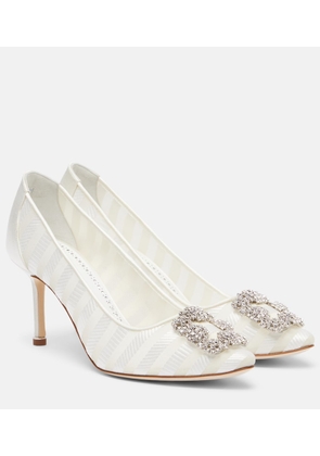 Manolo Blahnik Hangisi embellished organza pumps