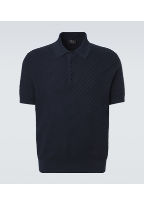 Brioni Cotton, silk, and cashmere polo shirt