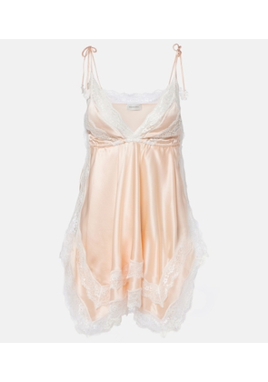 Magda Butrym Lace-trimmed silk satin camisole