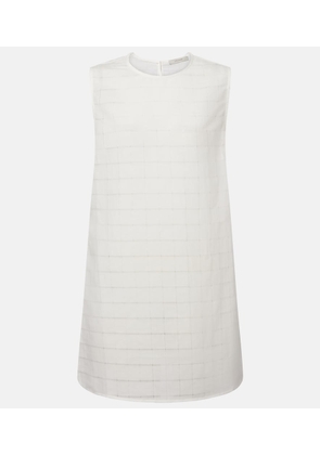 Asceno Sintra checked linen and cotton minidress