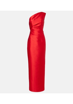 Solace London Kira draped satin cocktail dress