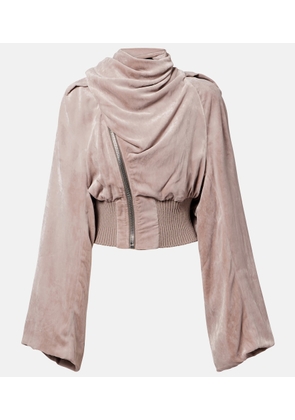 Rick Owens Scarf Flight chenille bomber jacket