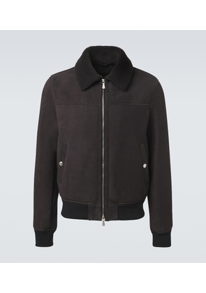 Eleventy Shearling-lined suede jacket