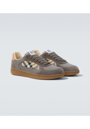 Burberry Terrace leather and suede sneakers