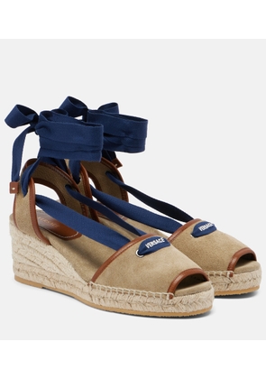 Versace Lola suede espadrille wedges