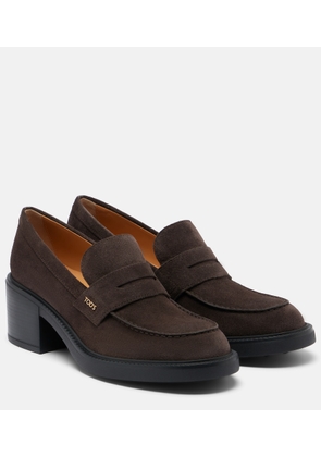 Tod's Suede loafer pumps
