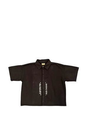 astrum logo-detail short-sleeve shirt - Black