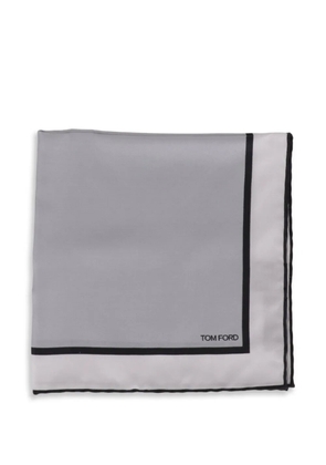 TOM FORD border-detail pocket square - Grey