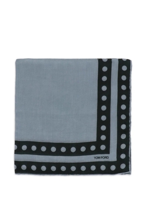 TOM FORD polka-dot pocket square - Blue