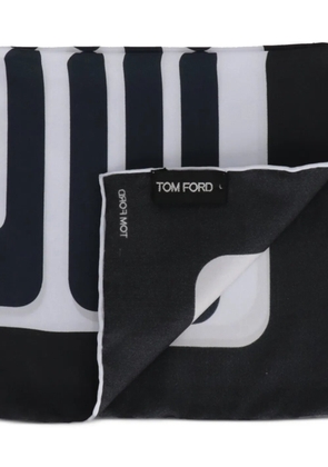 TOM FORD geometric-print pocket square - Blue