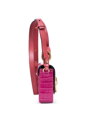 Chloé Pre-Owned C crocodile-effect shoulder bag - Pink