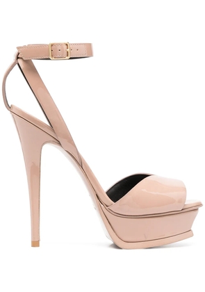 Saint Laurent Tribute 105mm sandals - Neutrals