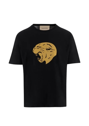 Valentino Garavani panther-print cotton T-shirt - Black