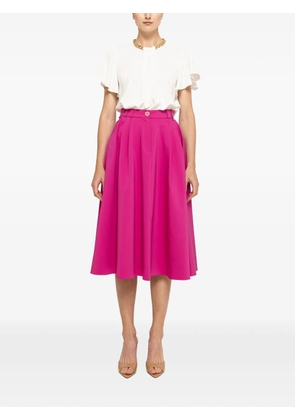 NISSA high-waisted cotton midi skirt - Pink