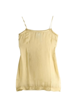 Paloma Wool Enos button-detail spaghetti-strap mini dress - Yellow