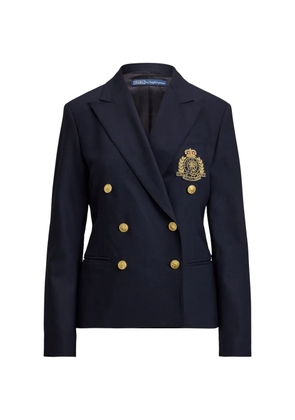 Polo Ralph Lauren double-breasted crest-patch blazer - Blue