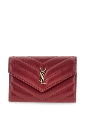 Saint Laurent Cassandre quilted wallet - Red