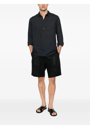 michael coal pleated-detail tailored shorts - Black