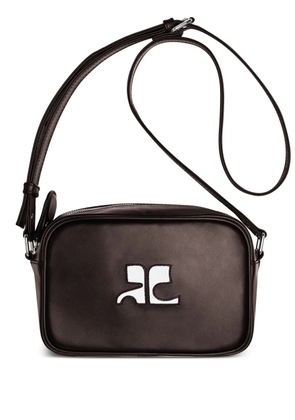 Courrèges Reedition leather camera bag - Brown