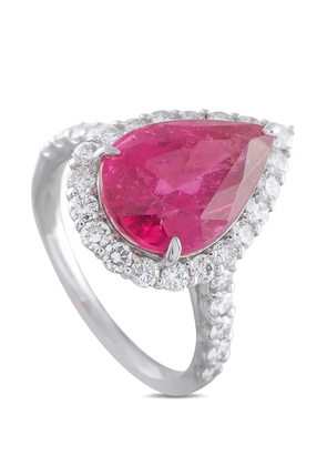 LB Exclusive rubellite and diamond ring - Silver