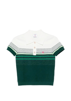 Casablanca striped short-sleeve polo shirt - Green