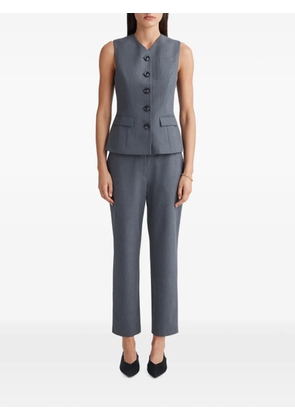 Anna Quan Kendall button-fastening peplum top - Grey