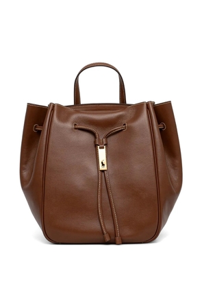 Polo Ralph Lauren drawstring leather backpack - Brown