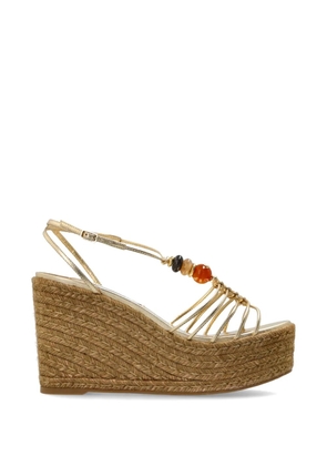 Jimmy Choo Lemi Wedge 50 sandals - Gold