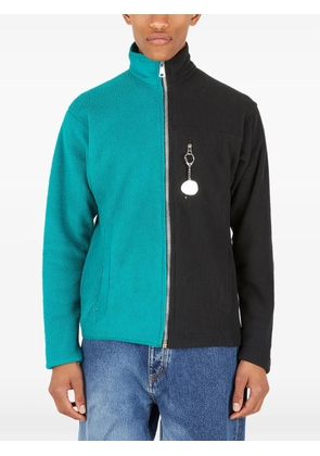 (di)vision fleece-weave rear-zip sweater - Blue