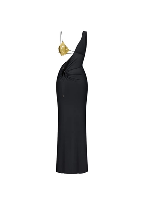 KOROBEYNIKOV cut-out sequin-embellished maxi dress - Black