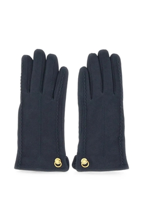 GIANNI CHIARINI logo-rivet suede gloves - Blue