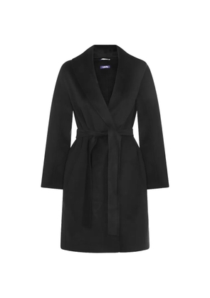 'S Max Mara belted shawl-lapel coat - Black