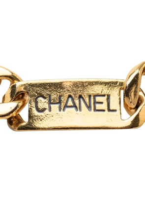 CHANEL Pre-Owned 1950-1970 CC Gold Plated Logo Chain Necklace costume necklace