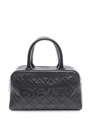 CHANEL Pre-Owned 2000-2002 mini logo-detail quilted handbag - Black