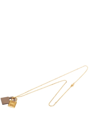 Hermès Pre-Owned 2019 Gold Plated Swift O Kelly Pendant Necklace costume necklace - Brown