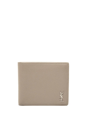 Saint Laurent Pre-Owned 2023 Grained Leather Tiny Cassandre Bifold Wallet small wallets - Neutrals