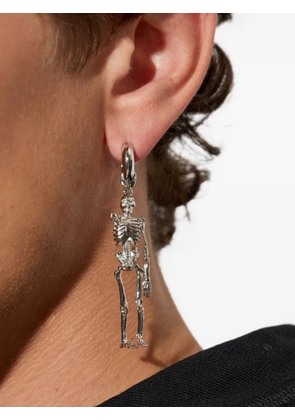 Alexander McQueen skeleton-pendant hoop earrings - Silver